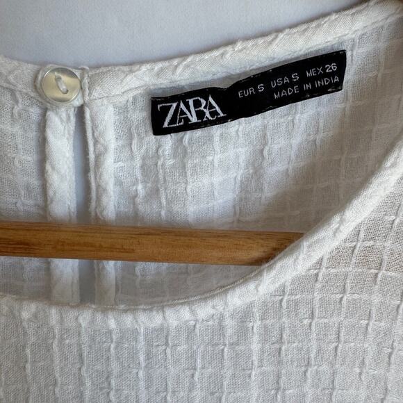 Zara Tiered Midi Dress White Size Small - Picture 3 of 11